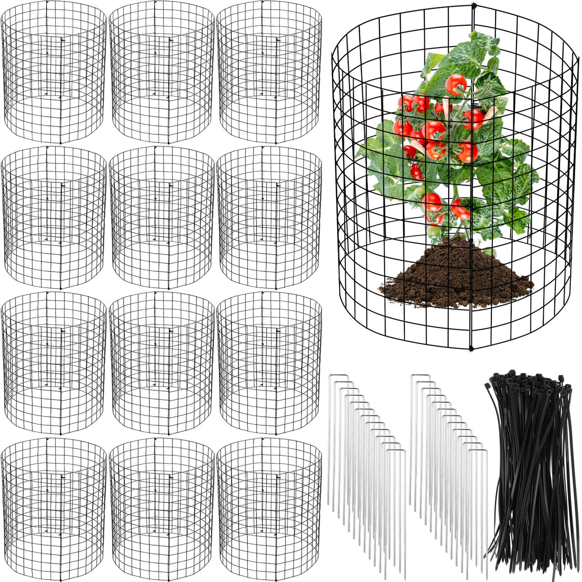 Zubebe front view packaged cages showing quantity and neat storage benefit