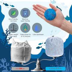 zubebe in sand filter tank demonstrating easy installation and improved clarity
