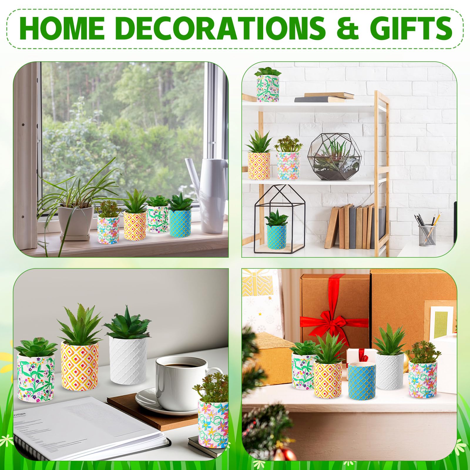 Zubebe group crafting session with multiple painted pots, showing social DIY activity and gift potential