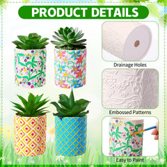 Zubebe included paint sets and brushes laid out, ready-to-use for immediate DIY pot painting