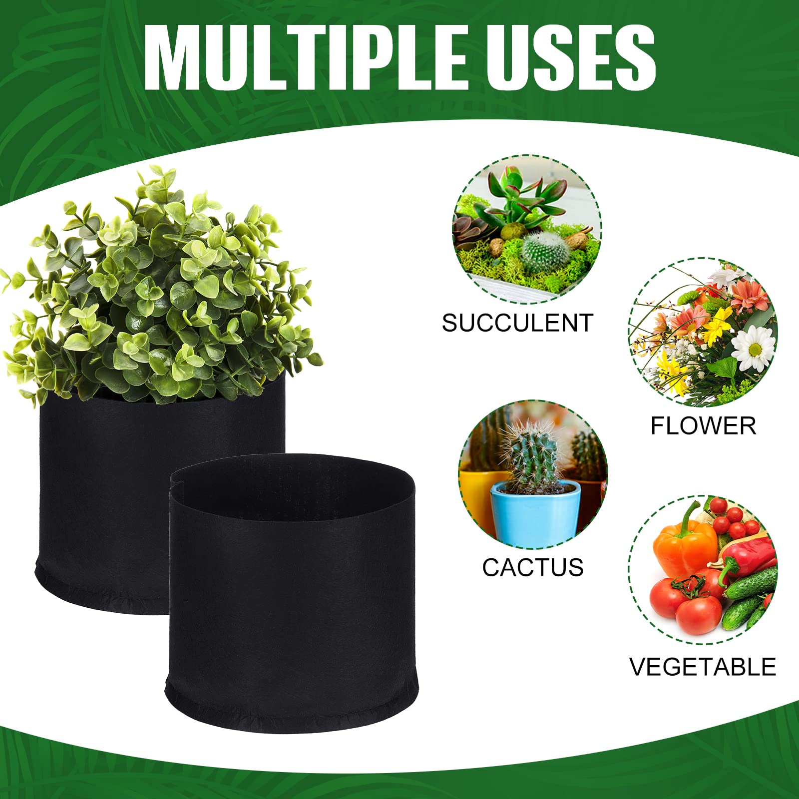 Zubebe grow bag held in hand showing 5-gallon scale and portability benefit