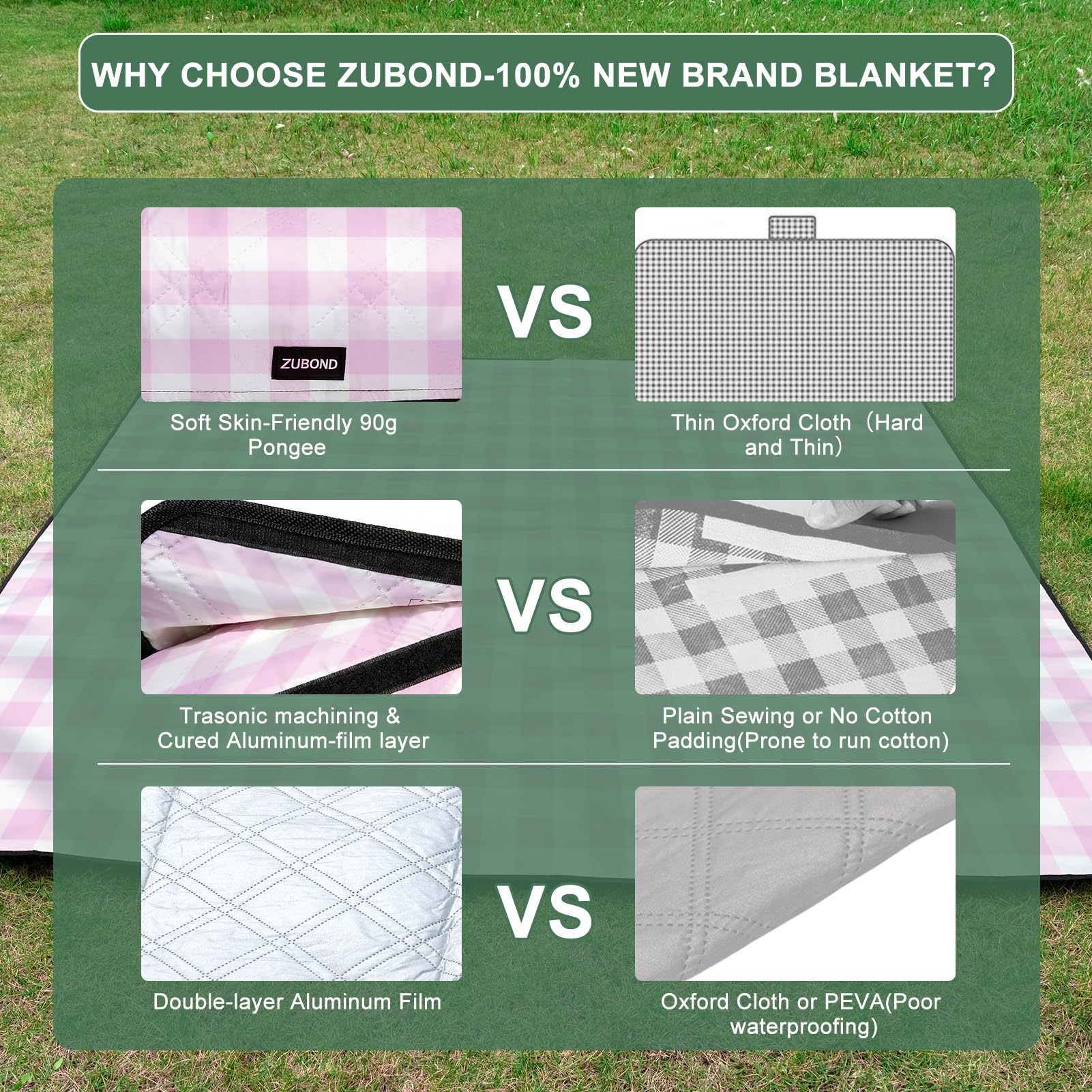 ZUBOND underside showing double-aluminum barrier for moisture protection