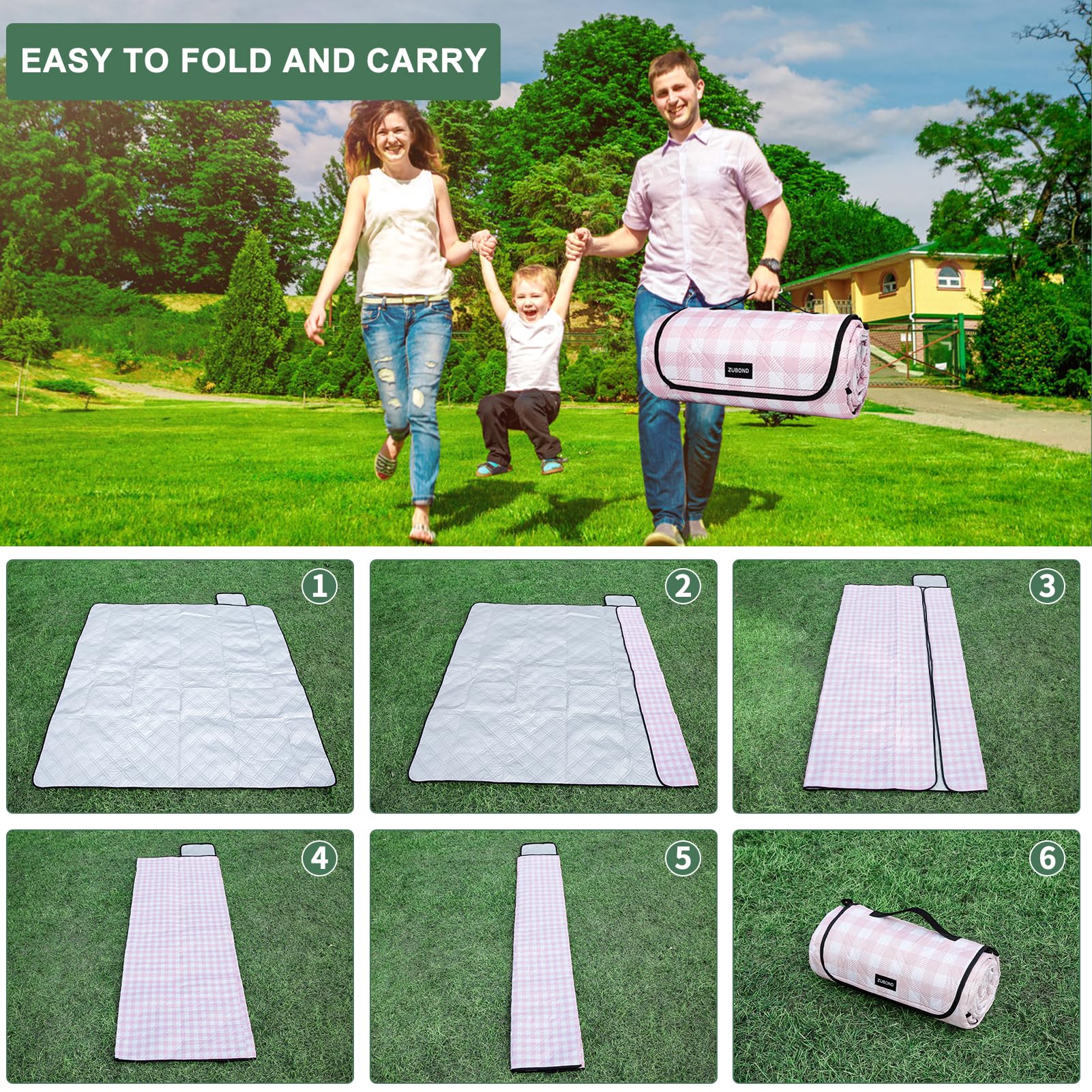 ZUBOND blanket in washing machine demonstration showing easy machine washable care