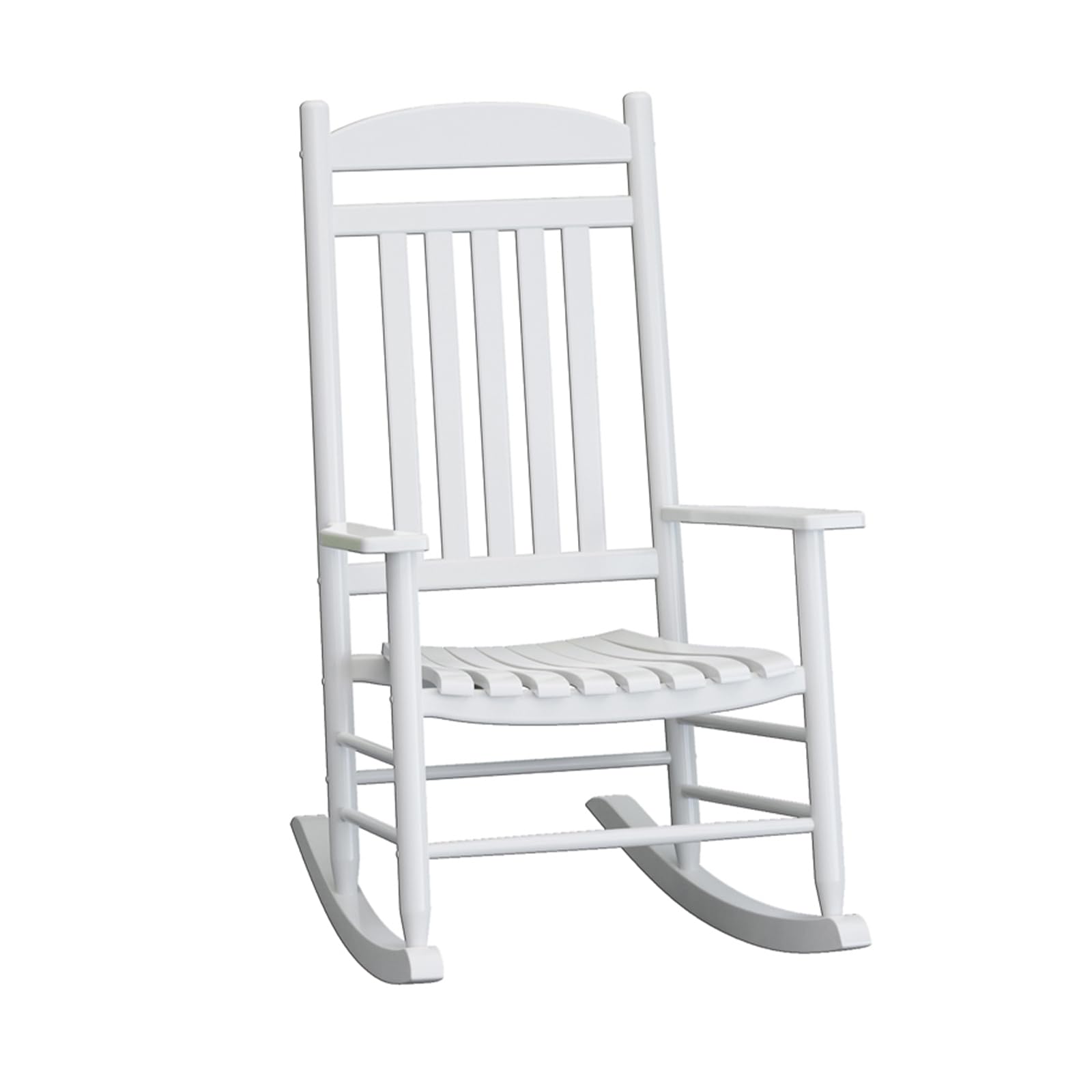 ZUMUSIJN front view of white rocker showing classic design and durable finish