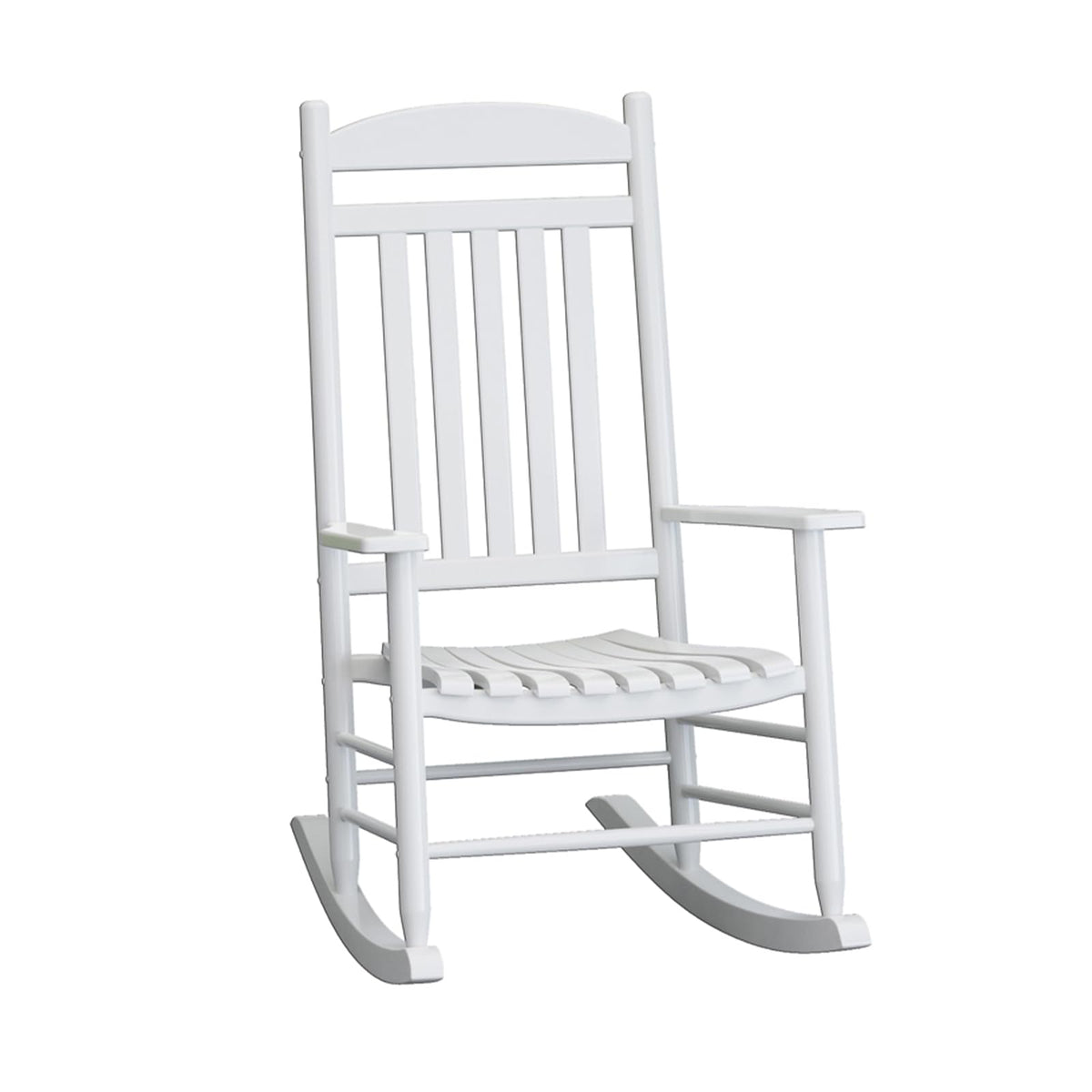 ZUMUSIJN front view of white rocker showing classic design and durable finish