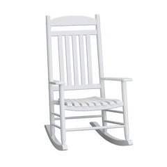 ZUMUSIJN front view of white rocker showing classic design and durable finish