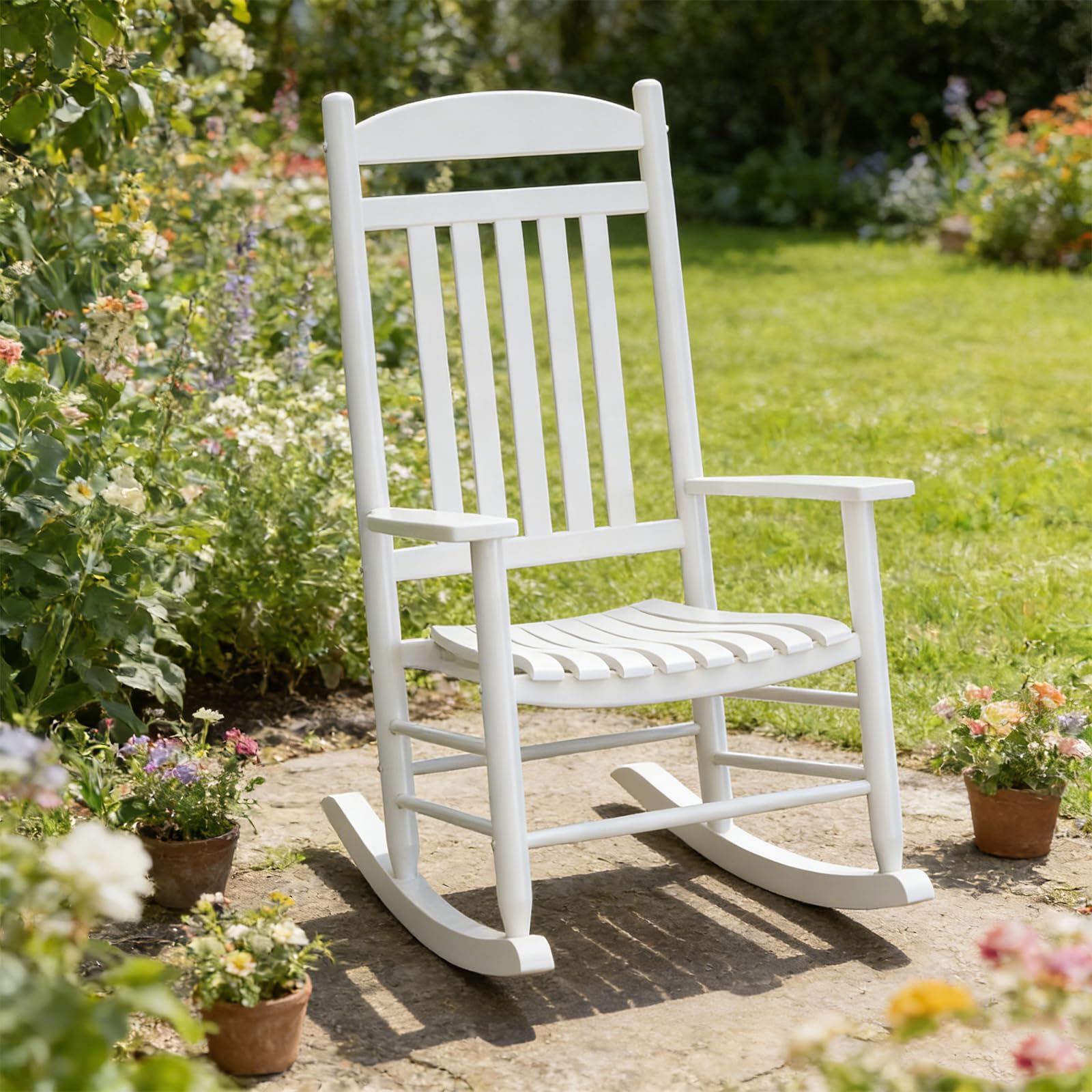 ZUMUSIJN side angle placed on porch illustrating outdoor-ready style and durability