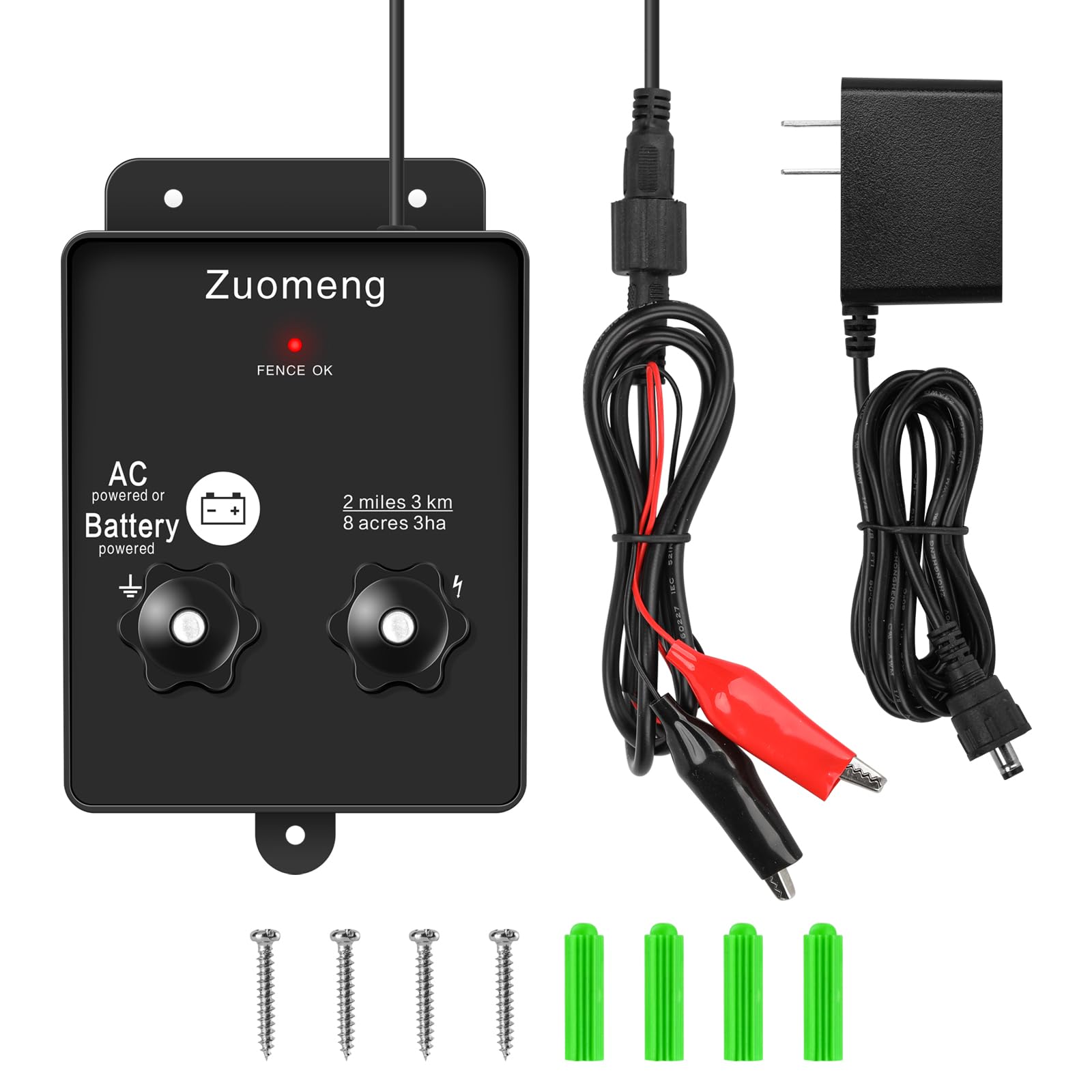 Zuomeng front panel showing controls and durable housing for reliable energizing