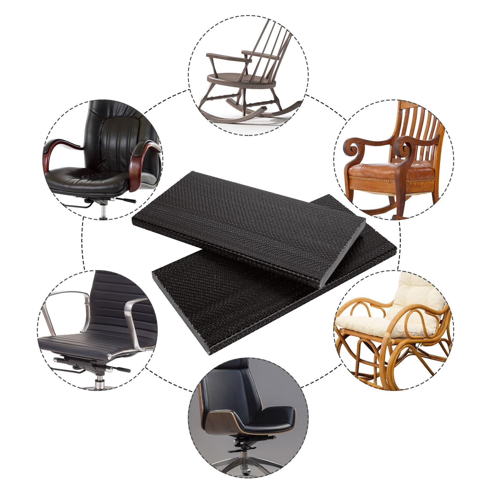 ZUQIAN repaired outdoor chair in backyard illustrating renewed rocking motion