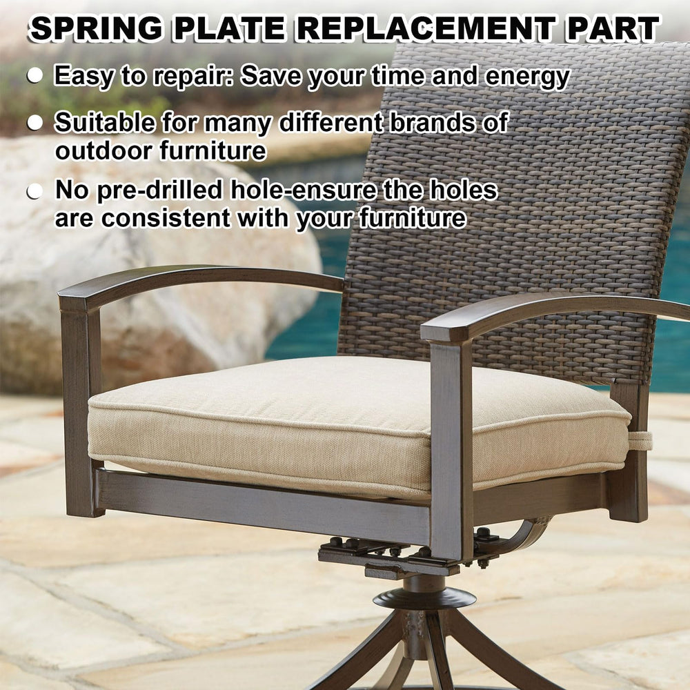 ZUQIAN installed plate mounted under patio rocker demonstrating restored function