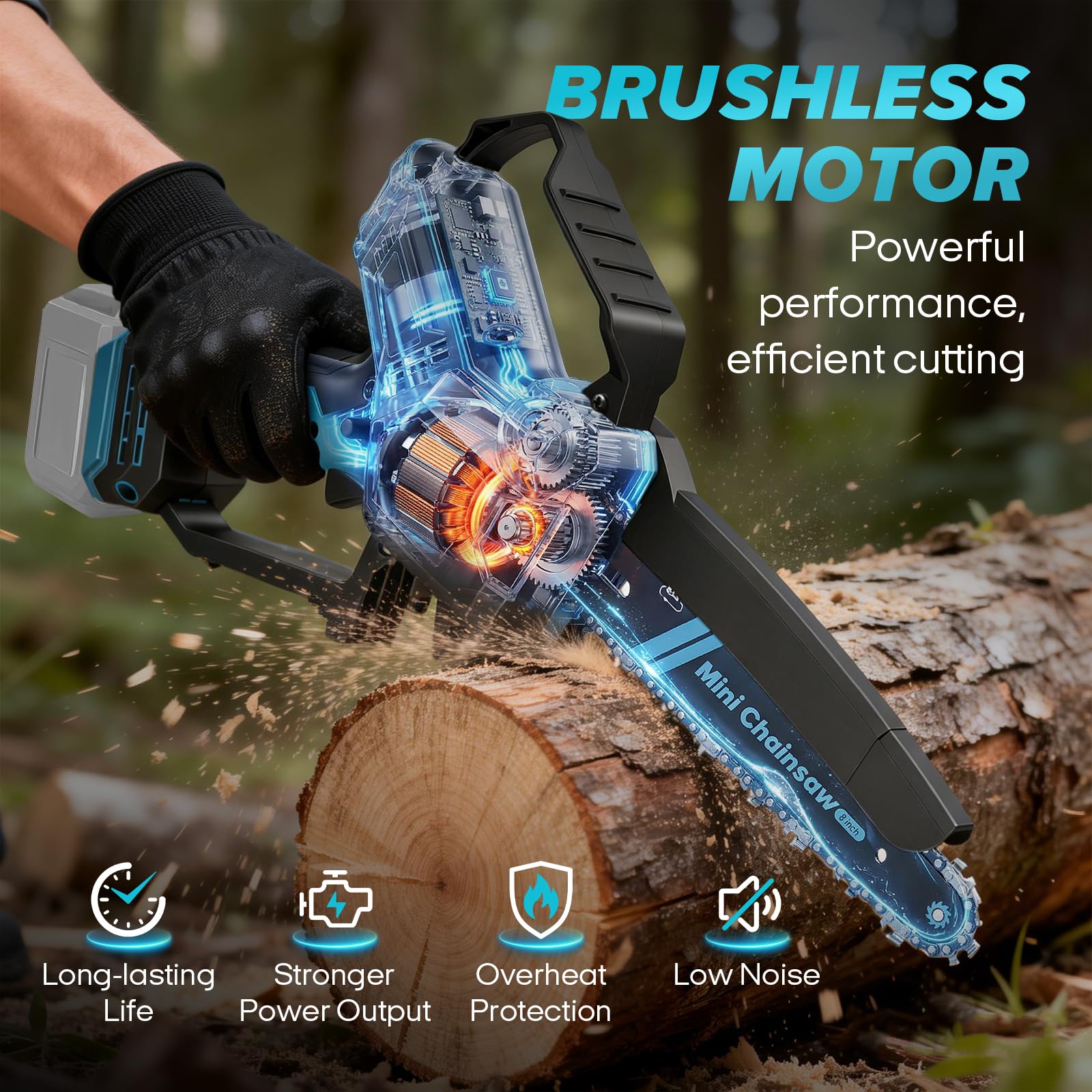 ZUYIYI detailed 8-inch bar and chain for precise cuts