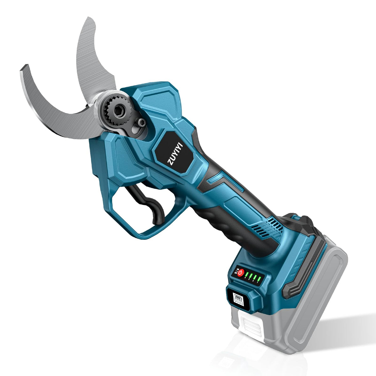 ZUYIYI front view of pruner showing ergonomic grip and blade, reliable handling