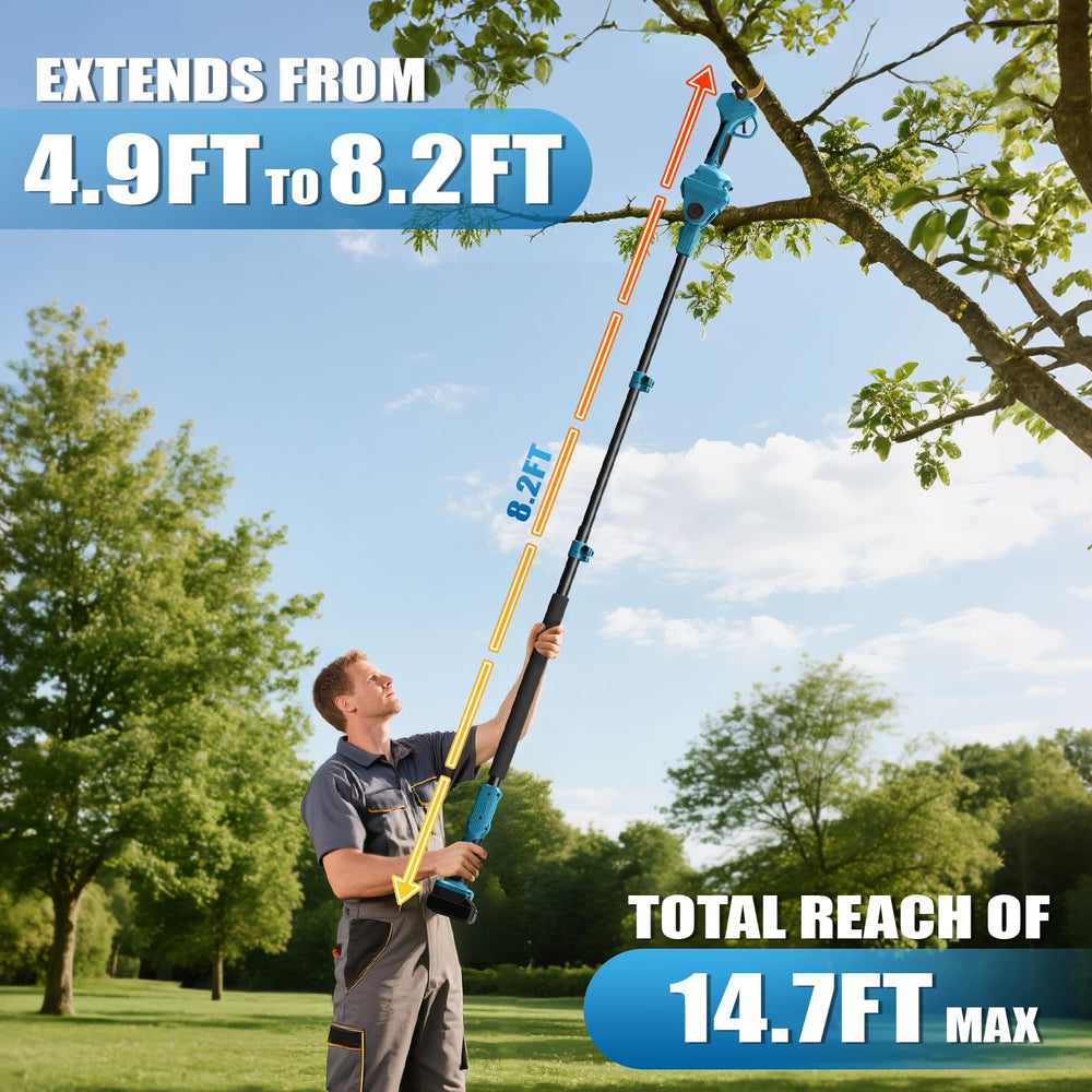 ZUYIYI pruner cutting a tree branch in garden illustrating efficient yard maintenance