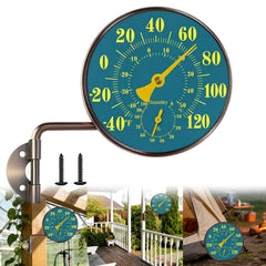 ZVBBON front view showing brass thermometer for durable outdoor monitoring