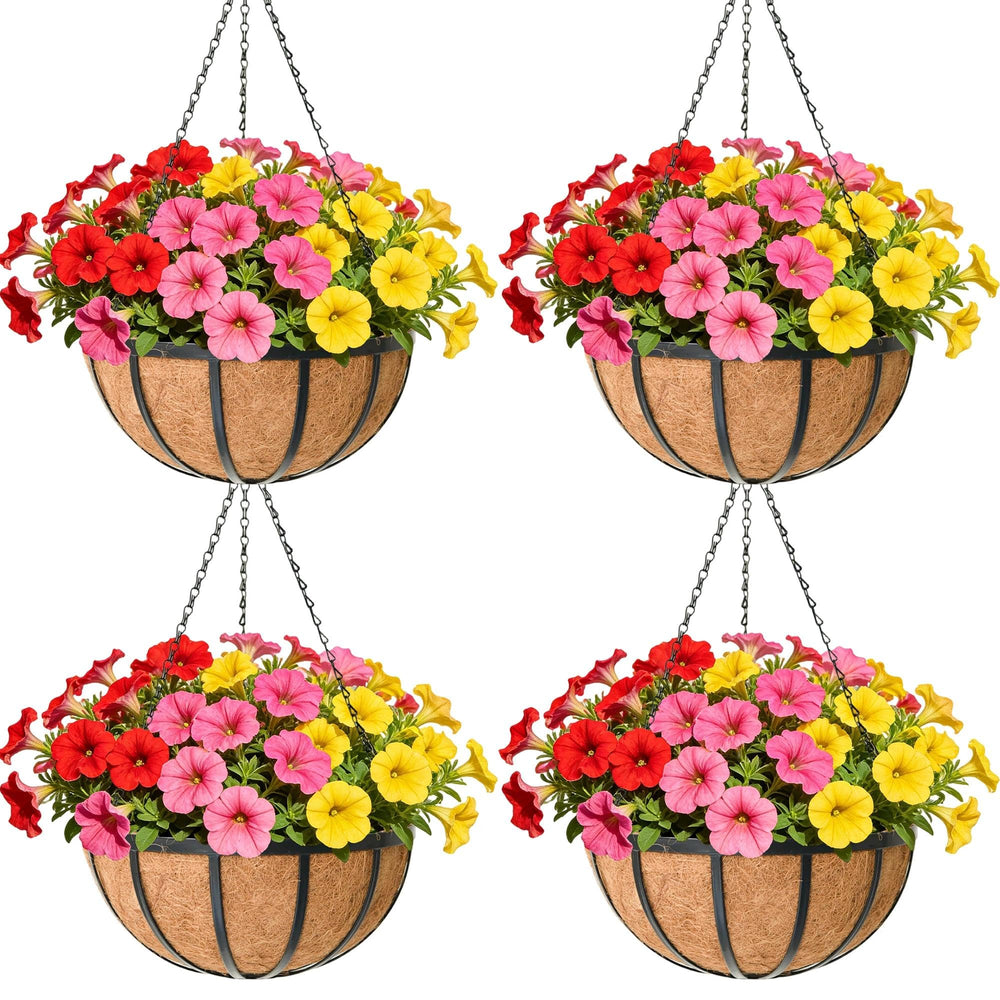 ZVOWOS front view black hanging planter shows sleek finish and durable frame benefit