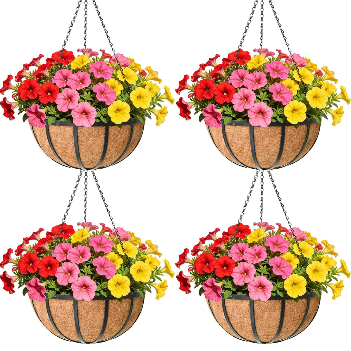 ZVOWOS front view black hanging planter shows sleek finish and durable frame benefit