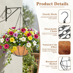 ZVOWOS hanging planter in patio setting illustrating decorative curb appeal benefit