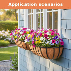 ZVOWOS planter mounted on deck rail illustrating secure fit and space-saving benefit