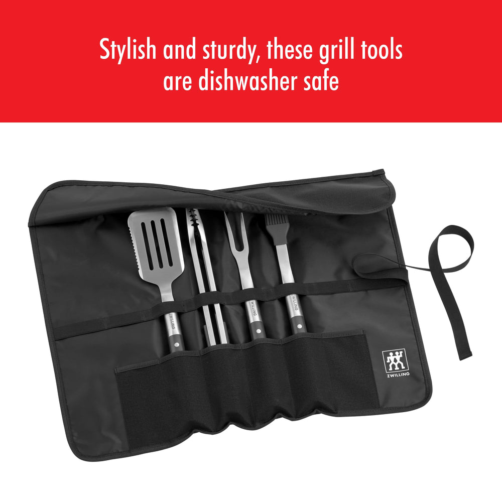 ZWILLING tools in use at a backyard grill demonstrating professional results