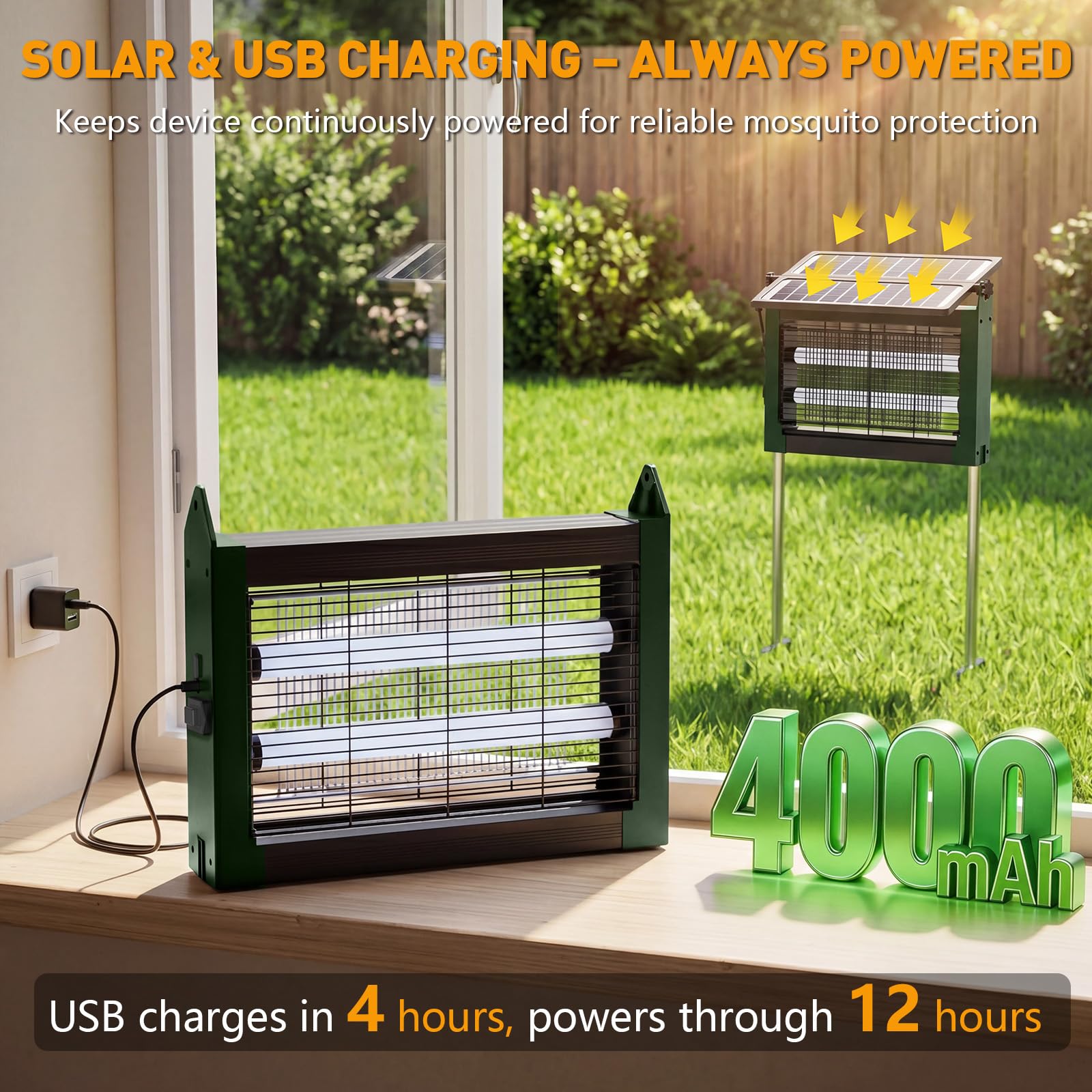 Zwiran 10ft solar extension cord laid out enabling flexible panel positioning