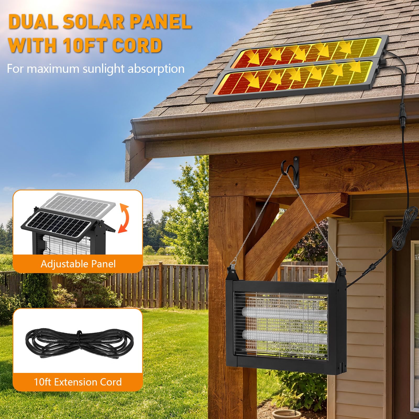 Zwiran zapper next to common objects showing scale and portability for easy installation
