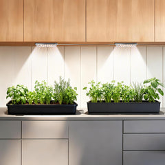 zwveuvs front view showing dual head puck lights and slim profile for discreet shelving