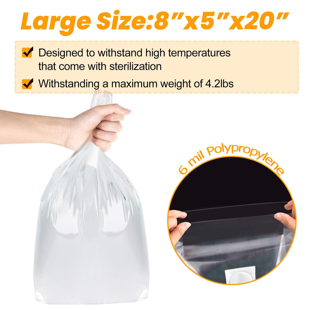 zwxt filled bag next to ruler showing size and volume capacity
