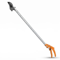 ZXFUTURE front view of the 39-inch pruner showing full tool and handle, safe reach benefit