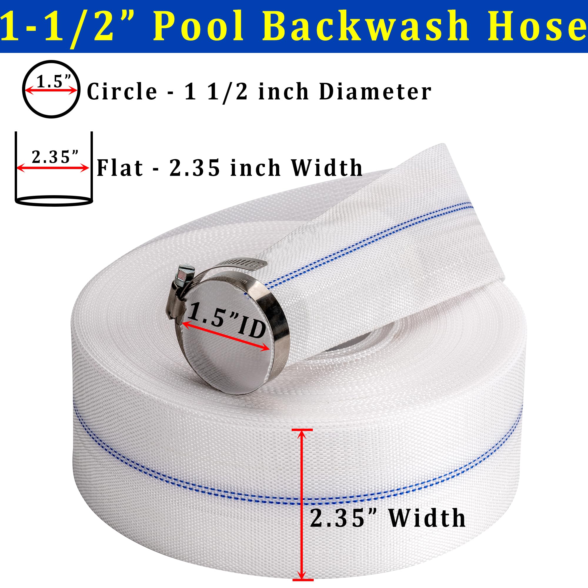 ZY-hosetube folded flat for compact storage, saving space in pool shed