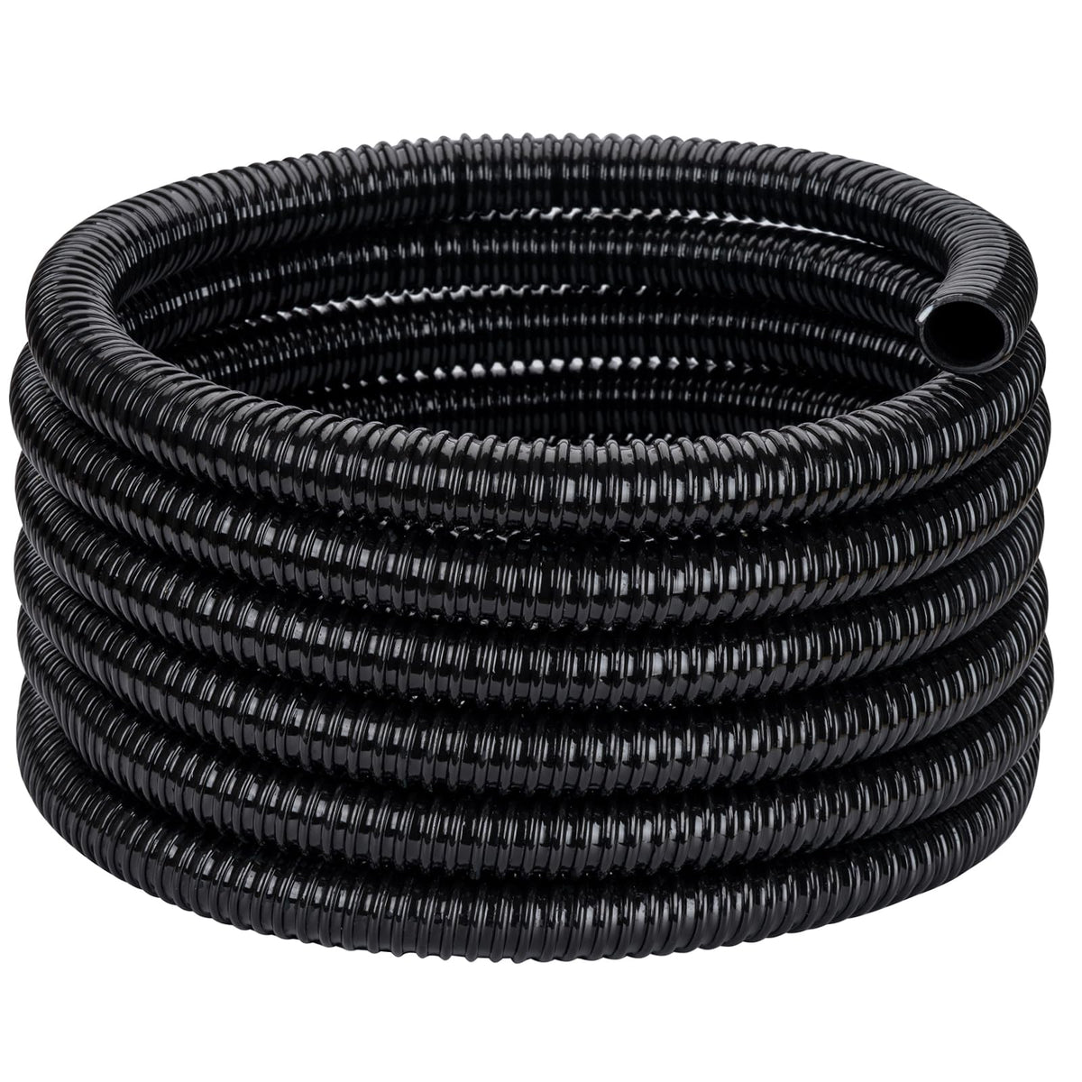 ZY-hosetube front packaging showing 2"x20ft hose and durable black finish benefit concealment