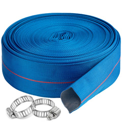 ZY-hosetube front view of 1.5" x 100 ft pool backwash hose showing length and packaging, demonstrates readiness for use