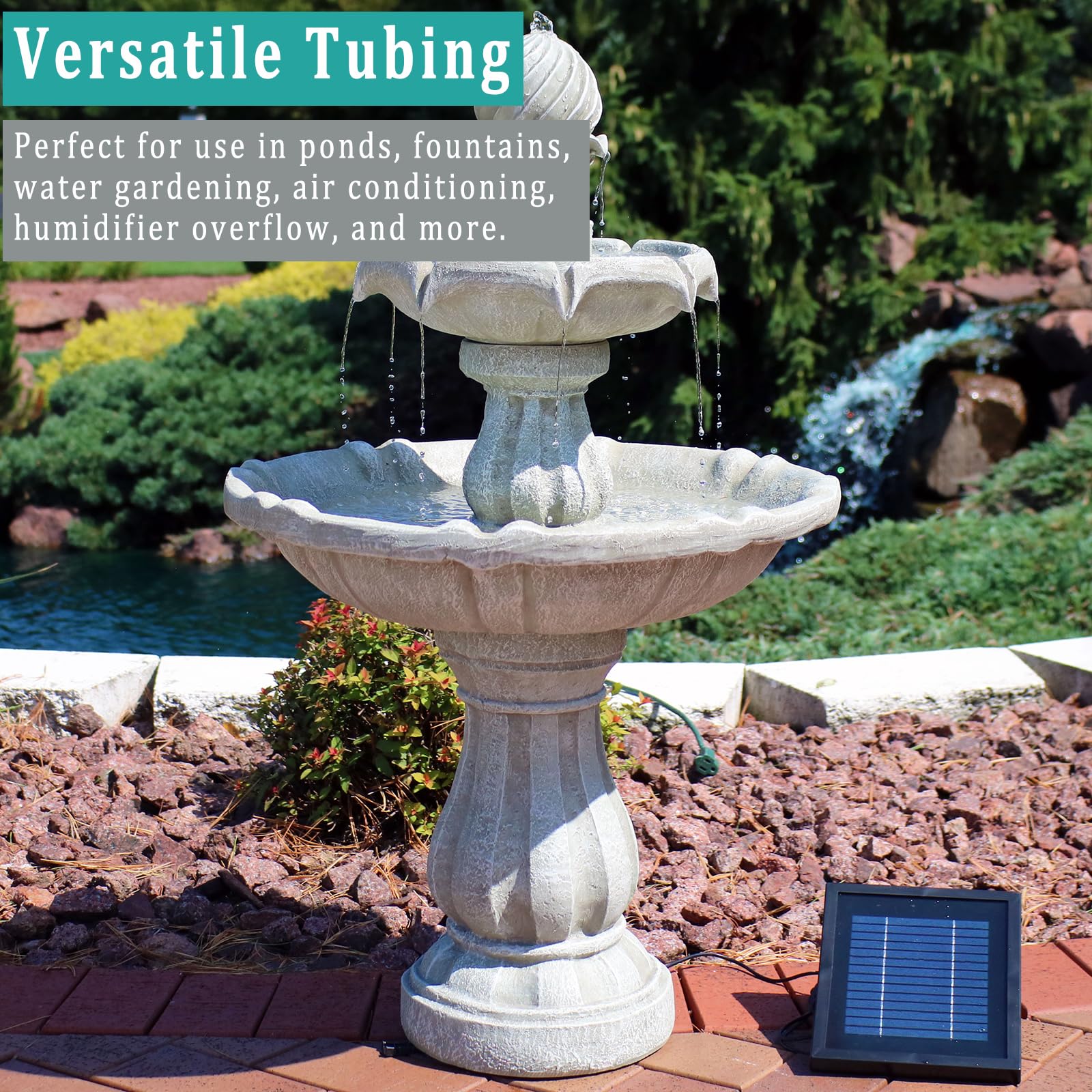 ZY-hosetube installed in garden drip irrigation demonstrating easy routing