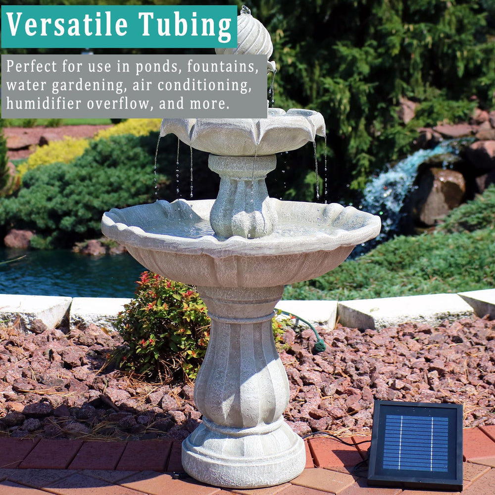ZY-hosetube connected to garden irrigation demonstrating steady low-pressure delivery