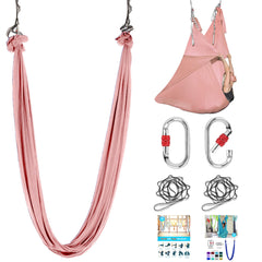 ZYOsJK front view of aerial silk swing kit showing complete starter set benefit