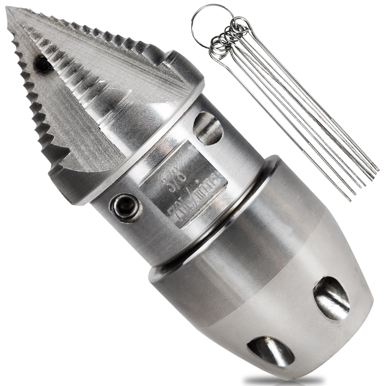 zzhanff front view sewer jetter nozzle showing jets and durable build for powerful cutting