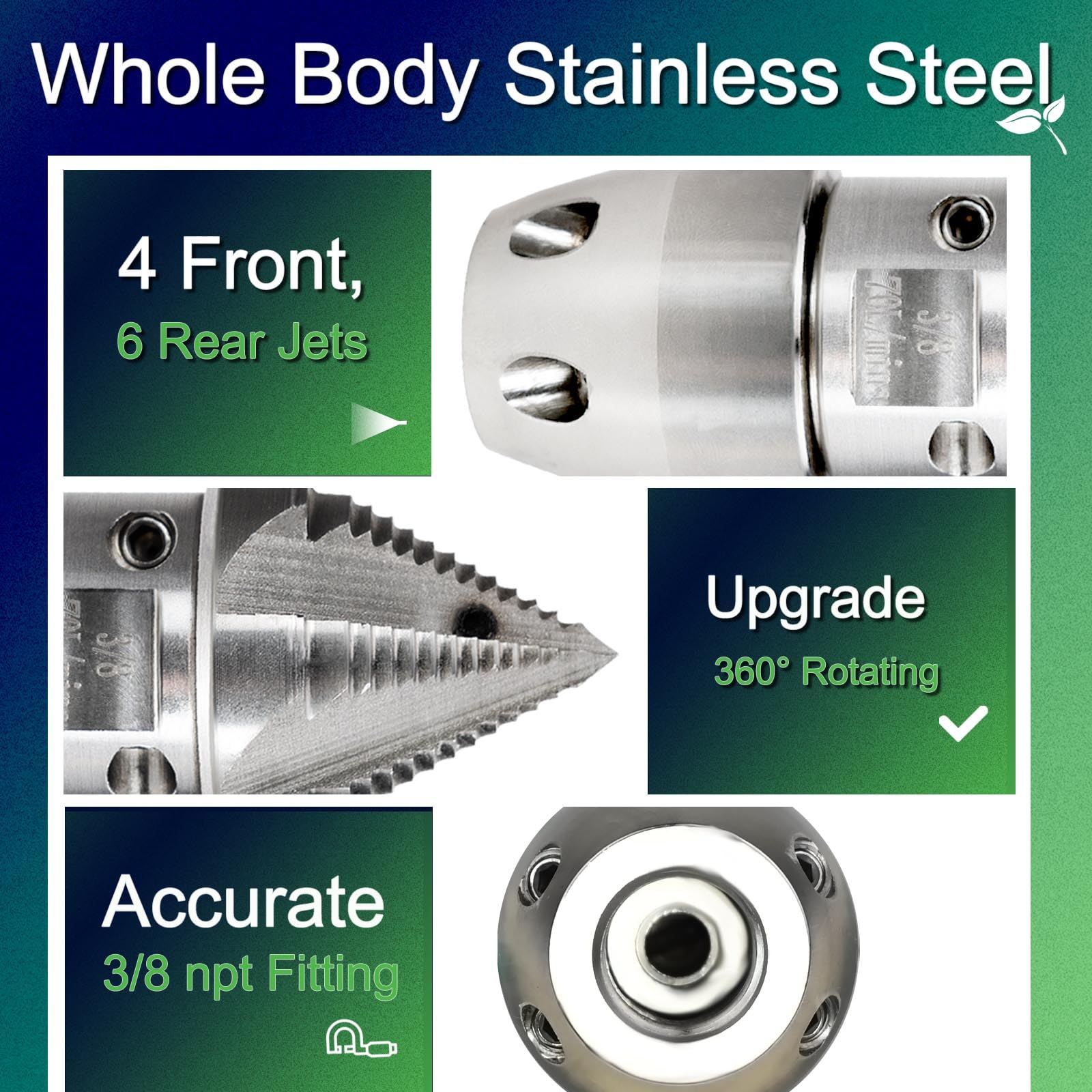 zzhanff mounted on pressure washer hose showing secure 3/8 NPT fit for reliable performance