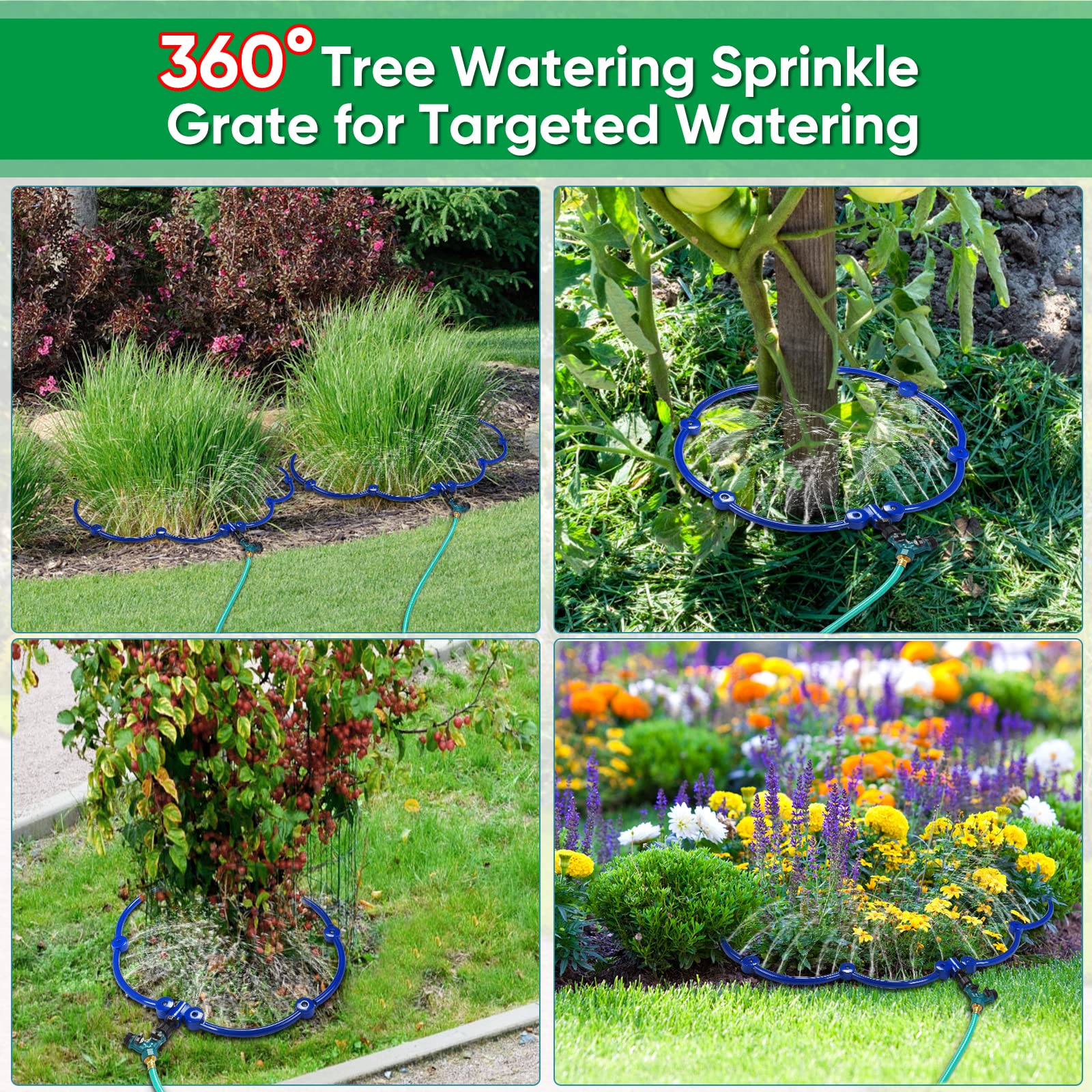 ZZM ring used in garden bed demonstrating efficient water delivery to plants