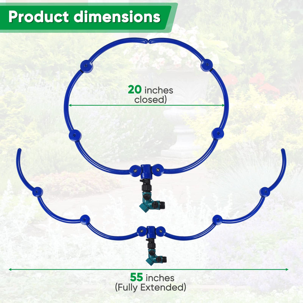 ZZM expanded ring next to ruler illustrating adjustable 20 to 55 inch sizing benefit