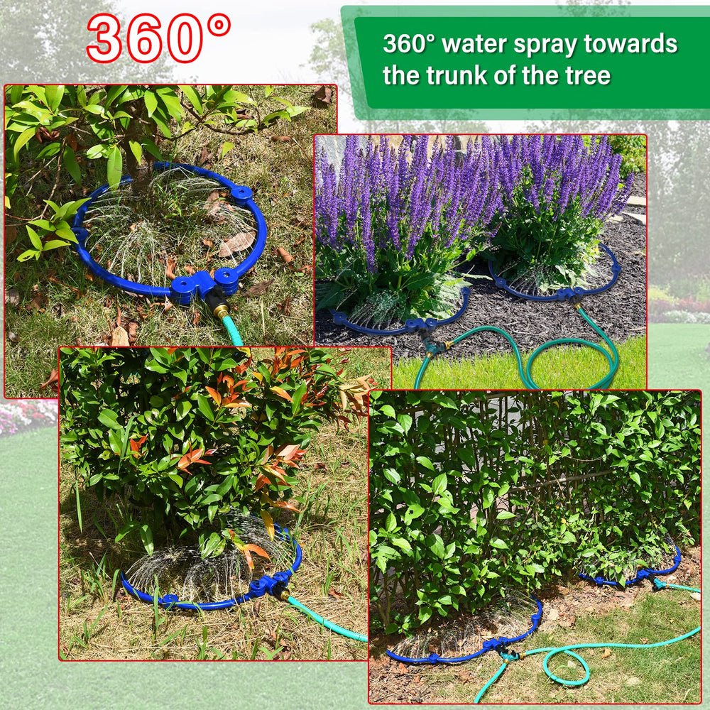 ZZM watering ring in raised garden bed saving water and reducing runoff