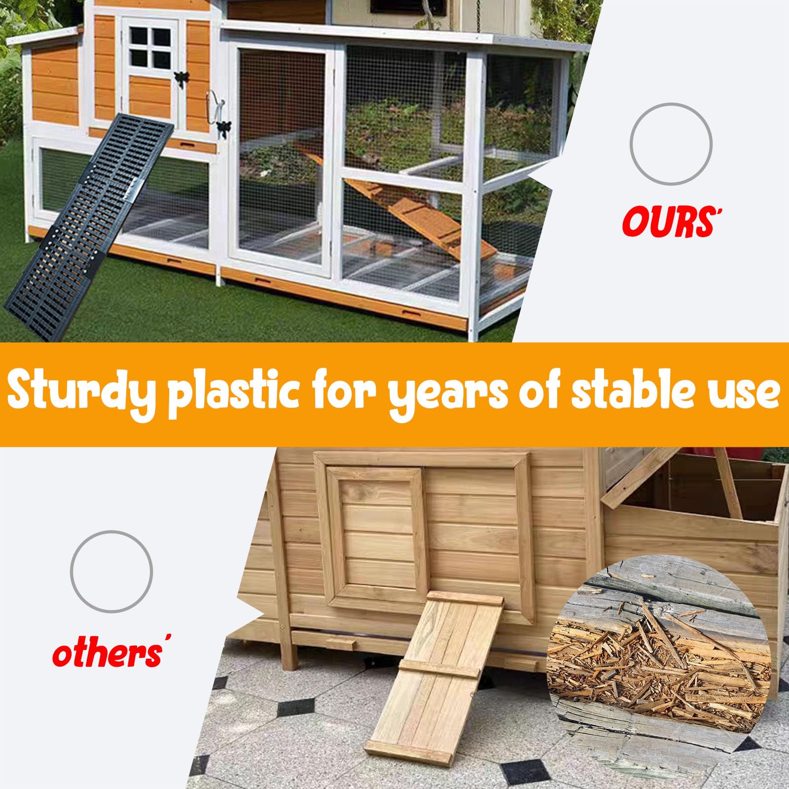 ZZOFSWORM in backyard henhouse scene enhancing poultry access and safety
