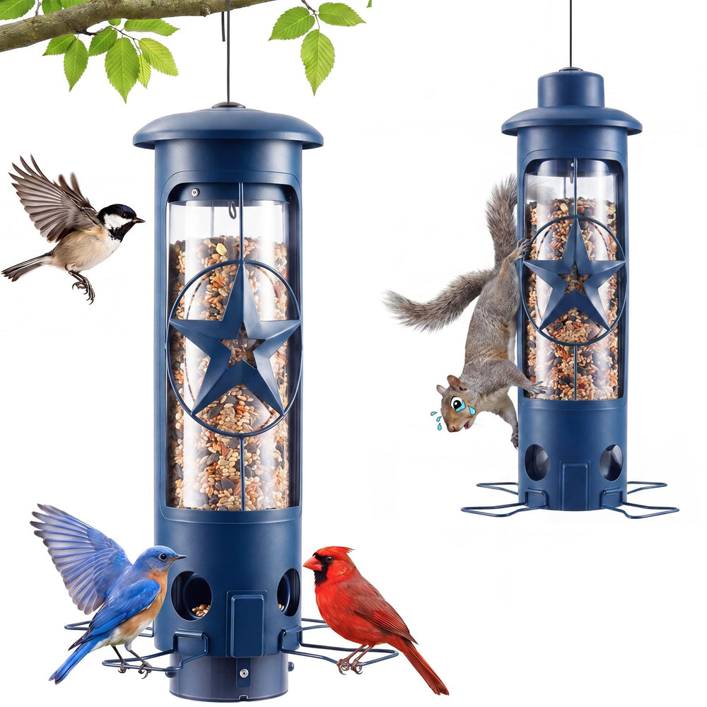 ZZOOEE front view metal feeder showing sturdy hang and durable finish benefit